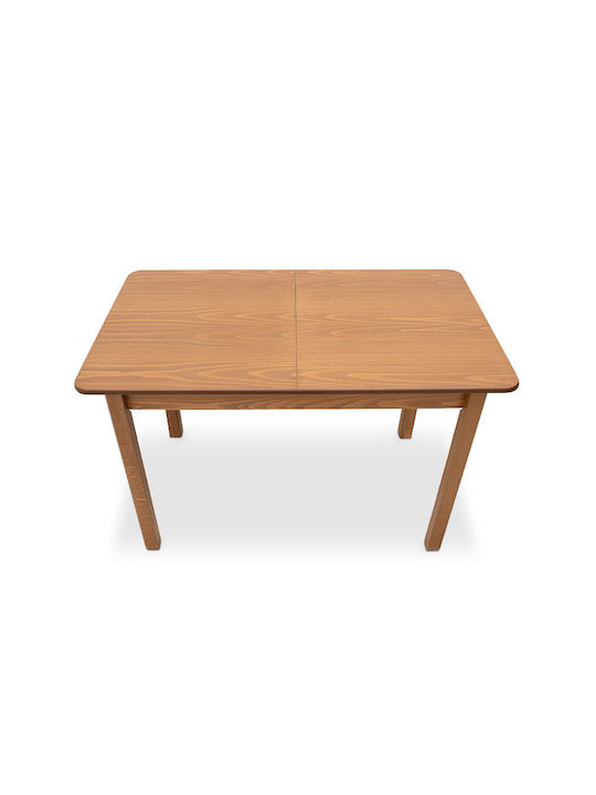 Bergen Tisch Speisesaal Ausziehbar aus Massivholz Walnuss 120(+30)x68x77cm