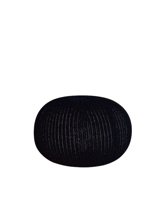 Bean Bag Stool Poof Gulru Black 50x50x35cm