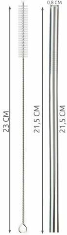 Set Strohhalme mit Bürste 10Stück