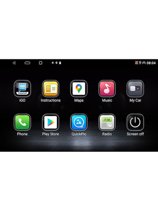 Lenovo Sistem Audio Auto pentru Fiat 500 2016> (Bluetooth/USB/AUX/WiFi/GPS/Apple-Carplay) cu Ecran Tactil 9"