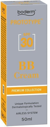 Boderm Prototype BB Κρέμα Προσώπου με SPF30 για Ενυδάτωση & Ατέλειες με Υαλουρονικό Οξύ & Νιασιναμίδη 50ml