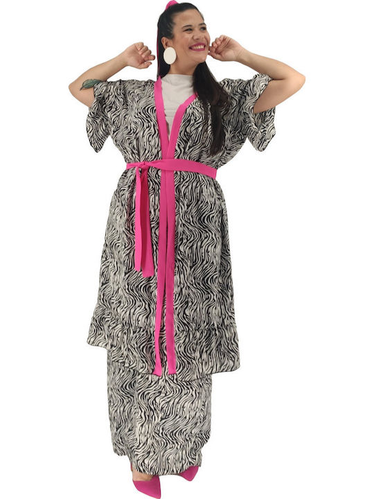 Women's Fuchsia Set with Pants with Elastic in Straight Line