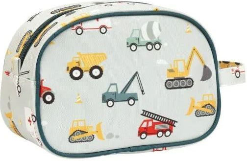 A Little Lovely Company Vehicles Pencil Case Barrel Green