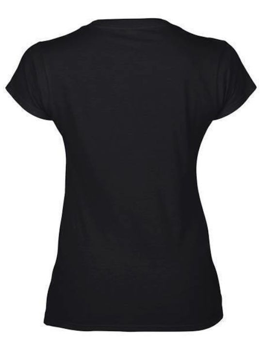 Takeposition Metal Mouse Women's T-shirt with V Neckline Black