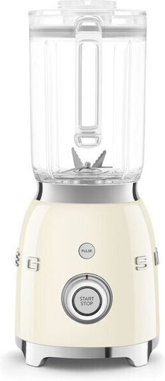 Smeg Μπλέντερ με Κανάτα Tritan 1.5 lt 800W Μπεζ BLF01CREU