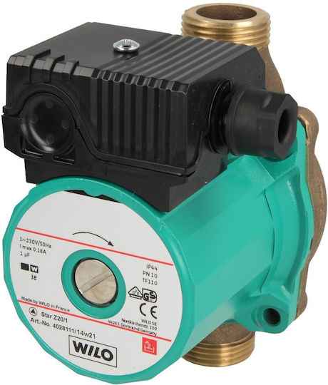 Wilo 20/1 Circulator Pump Hot Water Recirculation 140mm