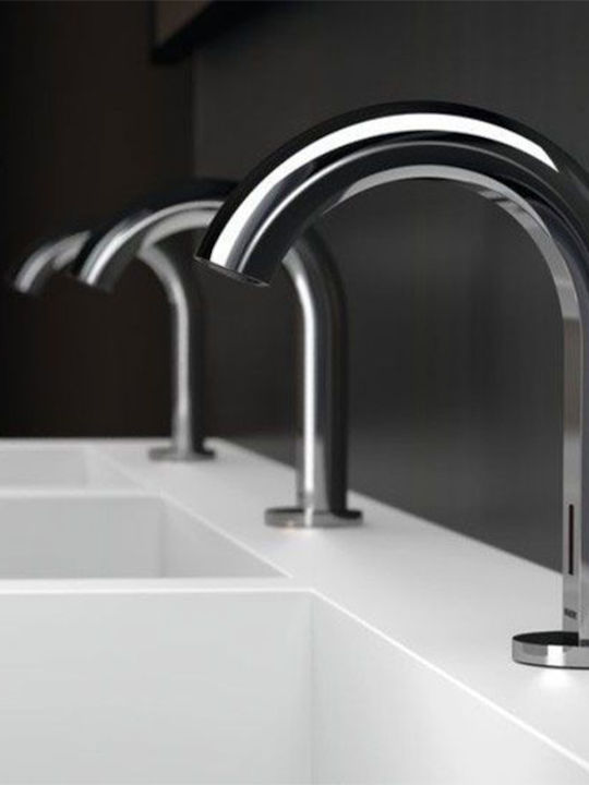 Geberit Mixing Sink Faucet with Photocell Sensor Silver