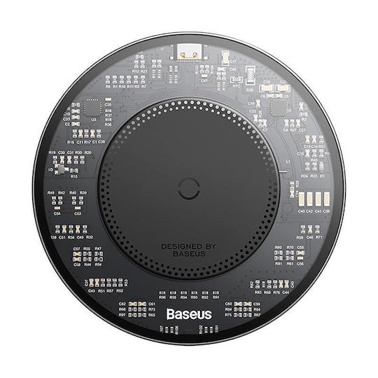 Baseus Ασύρματος Φορτιστής (Qi Pad) και Καλώδιο USB-C 15W Μαύρος (Simple 2 BS-W530)