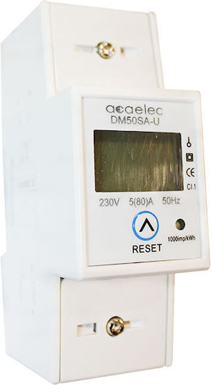 Aca Contor De Kilowați Pentru Panou Electric Șină Analog Monofazat (1P+N 5-50A 230V) DY00000004