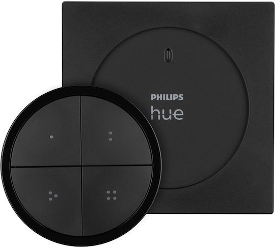 Philips Wall Mounted Dimmer Switch with LED Button Frame in Black Colour