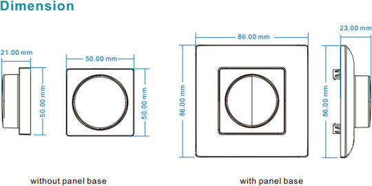 GloboStar Wall Mounted Dimmer Switch with Frame LED Rotary in White Color