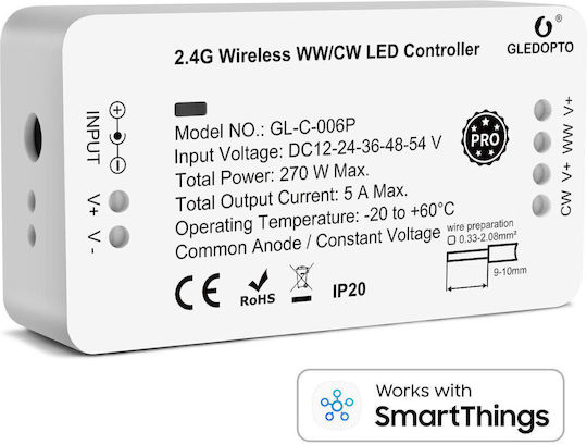 Philips Контролер за Регулируемо Бяло Монтиран на стена GL-C-006P