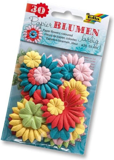 Folia Papier Dekorative Blume für DIY-Bastelprojekte 30Stück