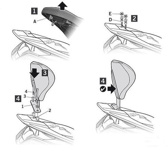 Shad Case Mounts for Kymco Downtown 125i
