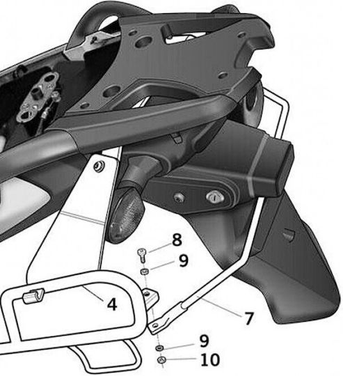 Shad Motorrad-Gepäckträger Einbausätze für Suzuki V-Strom 650 / DL 650 V-STROM 12-16