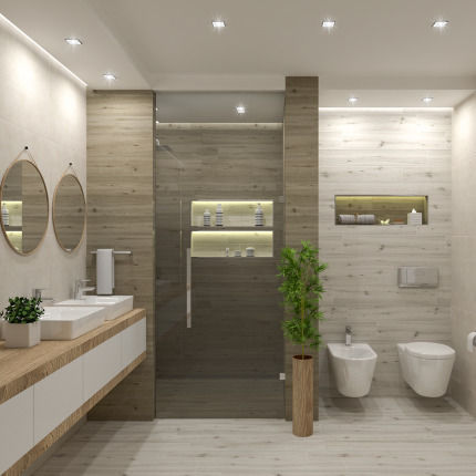 Kai Group Placă Interior Porțelanat Mat 15x90cm Bej