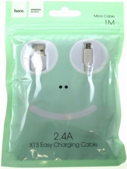 Hoco X13 Easy Charged Regulär USB 2.0 auf Micro-USB-Kabel Weiß 1m (HOC-X13m-W) 1Stück