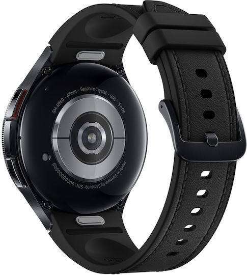 Samsung Galaxy Watch6 Classic Bluetooth Stainless Steel 47mm Waterproof with Heart Rate Monitor (Black)