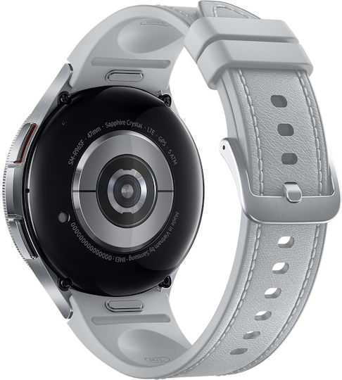 Samsung Galaxy Watch6 Classic LTE Stainless Steel 47mm Waterproof with eSIM and Heart Rate Monitor (Silver)