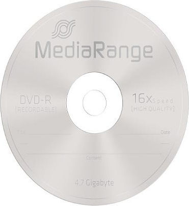 MediaRange Recordable DVD-R 16x 4.7GB Cake Box 5pcs