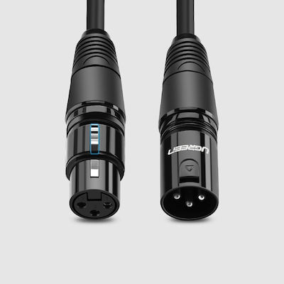 Cable XLR female / XLR male - XLR female Μαύρο 2m (AV130)