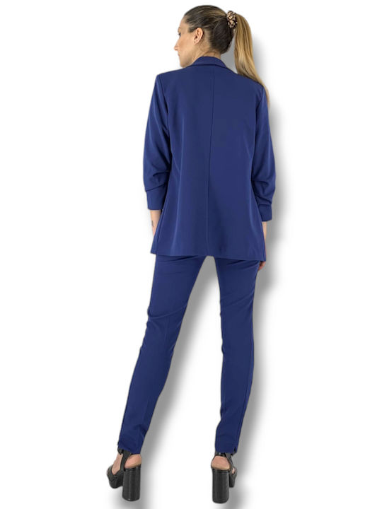 Sushi's Closet Long Women's Blazer Blue