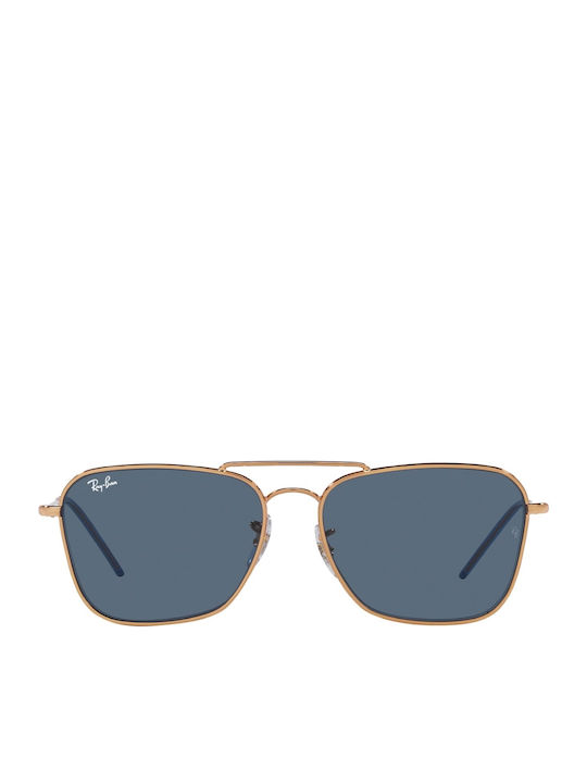 Ray Ban Caravan Reverse Γυαλιά Ηλίου Ροζ Χρυσά με Μεταλλικό Σκελετό