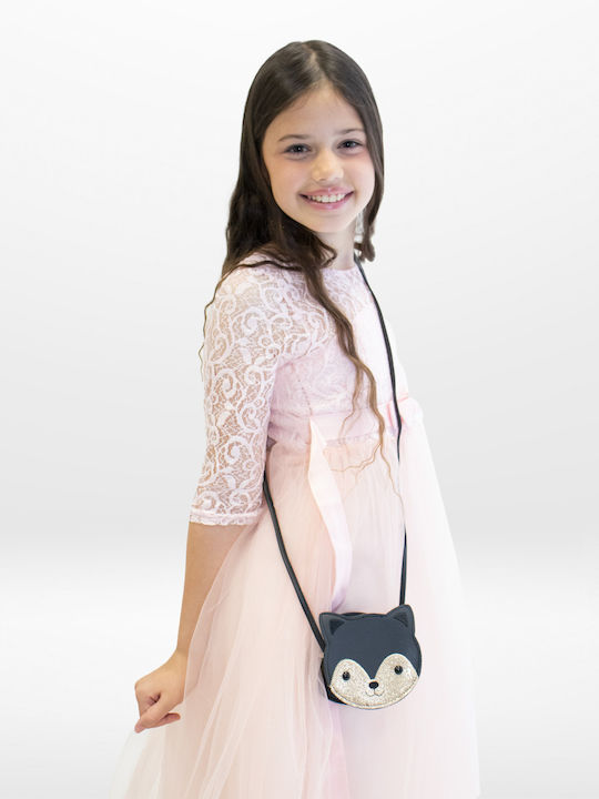 Yuko.B Kinder Rucksack Umhängetasche Schwarz 12cmx5.5cmx12cmcm