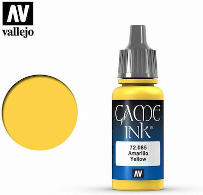 Acrylicos Vallejo Game Ink Model Making Paint Yellow 17ml 72.085