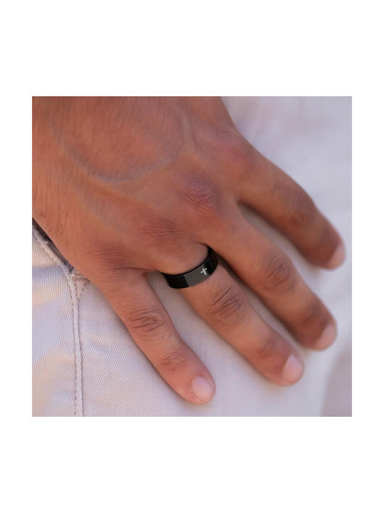 Piercing.gr Herren Ring aus Stahl Vergoldet