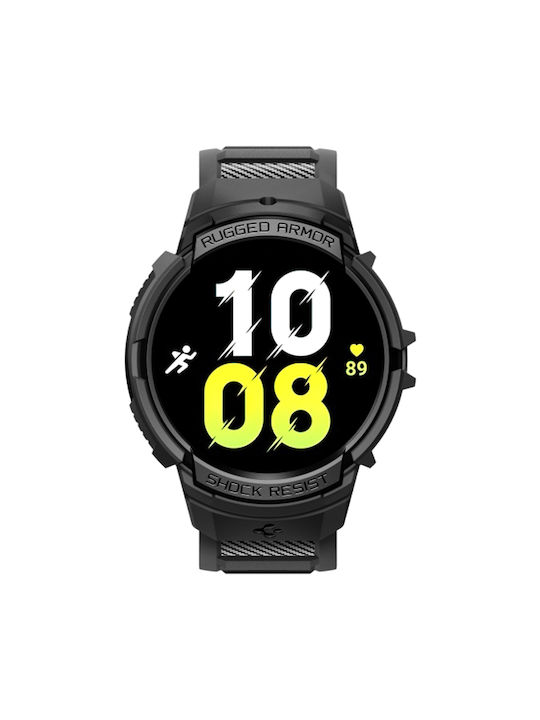 Spigen Rugged Armor Pro Θήκη Σιλικόνης σε Μαύρο χρώμα για το Galaxy Watch6 40mm