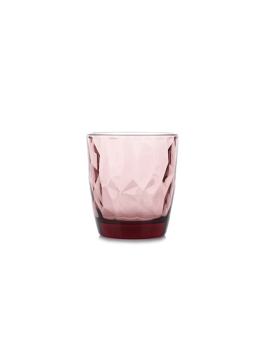 Glas Wasser aus Glas in Lila Farbe 300ml