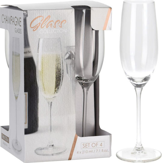 Set Pahare De Sampanie Cu Picior Din Sticlă 210ml 4 Bucăți Set Pahare De Sampanie Cu Picior Din Sticlă 210ml 4 Bucăți