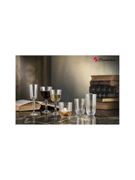 Espiel DIONY Set Gläser für Weißwein aus Glas in Weiß Farbe Mit Stiel 230ml 3Stück