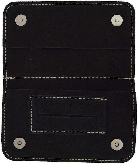Tabaktasche aus Künstliches Leder Gelb mit Magnetverschluss 16x9.5cm