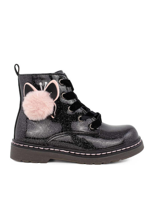 Xti Kids Boots from Patent Leather with Zipper Black 150659