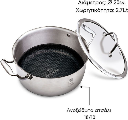 Berlinger Haus Eternal Collection Deep Stainless Steel Pot 2.7lt / 20cm