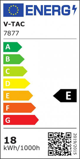 V-TAC Στρογγυλό Εξωτερικό LED Panel 18W με Φυσικό Λευκό Φως 4000K 21.56εκ.