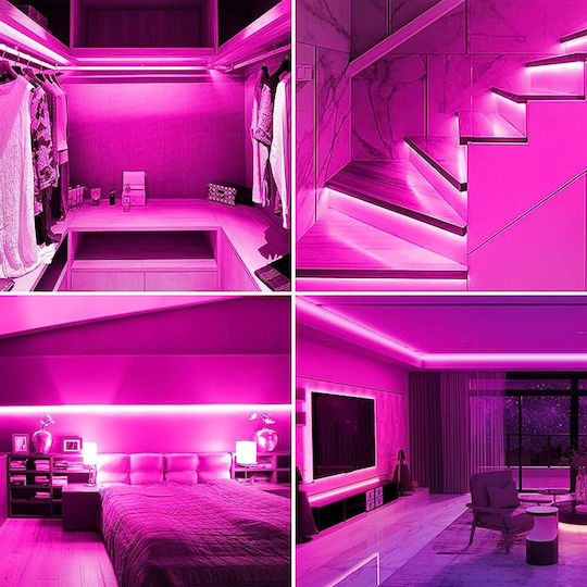 Ταινία LED Neon 12V Ροζ Φως 5m Neon Flex