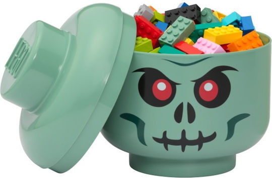 LEGO Детска кутия за съхранение от пластмаса Skeleton Зелен 16x16x18см 1бр