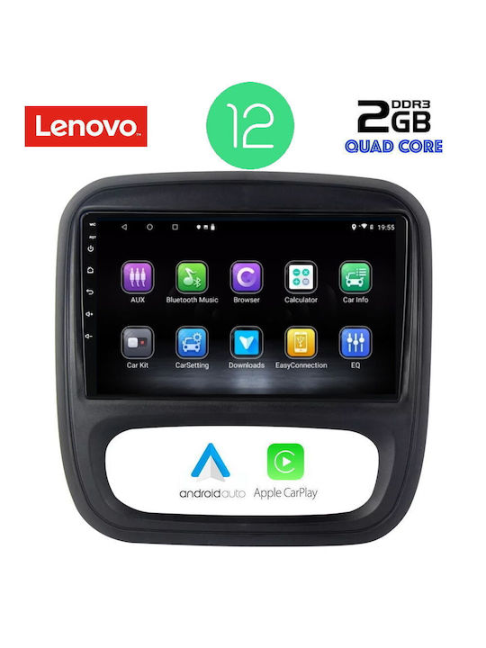 Lenovo Sistem Audio Auto pentru Opel Vivaro Fiat Talento Renault Trafic Audi A7 Nissan NV300 2014+ (Bluetooth/USB/AUX/WiFi/GPS/Apple-Carplay/Partitură) cu Ecran Tactil 9"