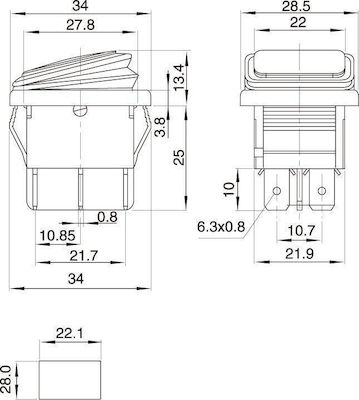 KAL Electronics Întrerupător Balansoar 1buc