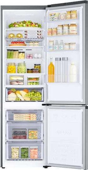 Samsung Ψυγειοκαταψύκτης 390lt NoFrost Υ203xΠ59.5xΒ65.8εκ. Inox RB38C602CSA/EF