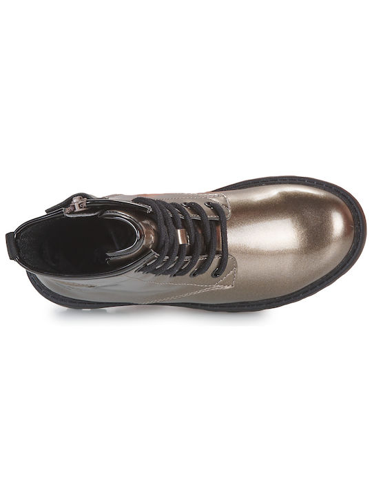 Jr Casey Kids Boots with Zipper Gold