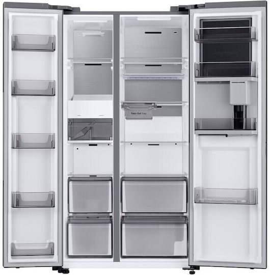 Samsung Side-by-Side Refrigerator 645lt NoFrost H178xW91.2xD71.6cm Inox RH69CG895DS9EF