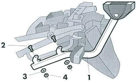 Shad Βάση Βαλίτσας για Suzuki Bandit 600 / GSF 650 Bandit
