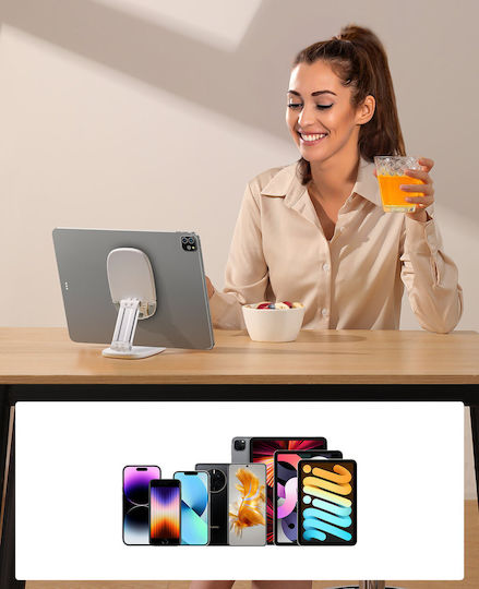 Joyroom foldable stand Бюрото за мобилен телефон в Бял цвят