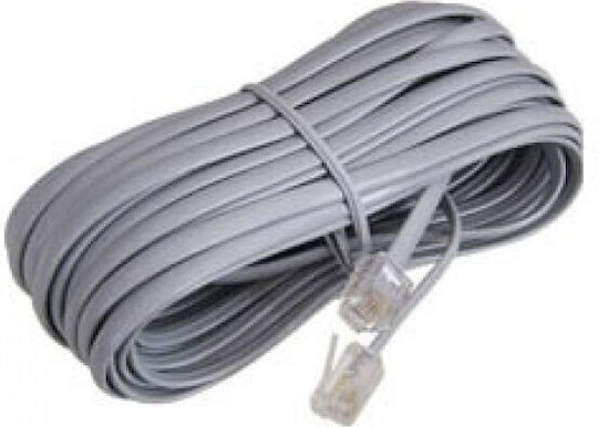 Flat Cablu Telefon RJ11 6P4C 1.5m Gri (01.074.0138)
