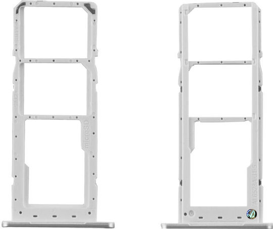 Samsung Υποδοχή Κάρτας Sim Ασημί για Samsung A145R Galaxy A14