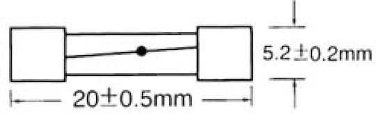 Autonics Sicherung Zylindrisch Glas Slow-Blow 5x20mm 3A (01.028.0155) 100Stück